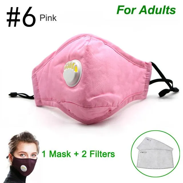 Anti Pollution PM2.5 Mouth Mask Dust Respirator Washable Reusable Masks Cotton Unisex Mouth Muffle for Allergy/Asthma/Travel