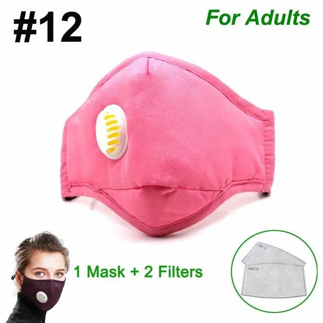 Anti Pollution PM2.5 Mouth Mask Dust Respirator Washable Reusable Masks Cotton Unisex Mouth Muffle for Allergy/Asthma/Travel