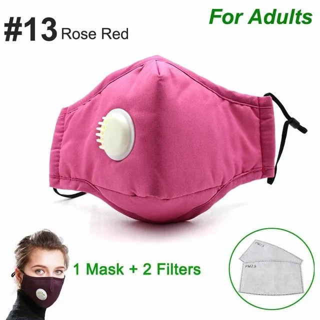 Anti Pollution PM2.5 Mouth Mask Dust Respirator Washable Reusable Masks Cotton Unisex Mouth Muffle for Allergy/Asthma/Travel