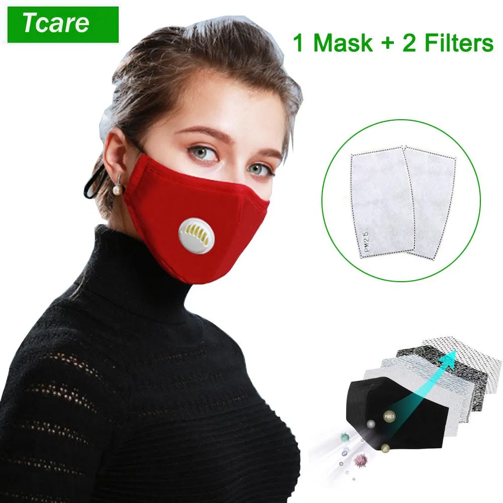 Anti Pollution PM2.5 Mouth Mask Dust Respirator Washable Reusable Masks Cotton Unisex Mouth Muffle for Allergy/Asthma/Travel