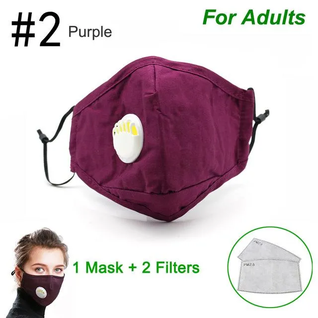 Anti Pollution PM2.5 Mouth Mask Dust Respirator Washable Reusable Masks Cotton Unisex Mouth Muffle for Allergy/Asthma/Travel