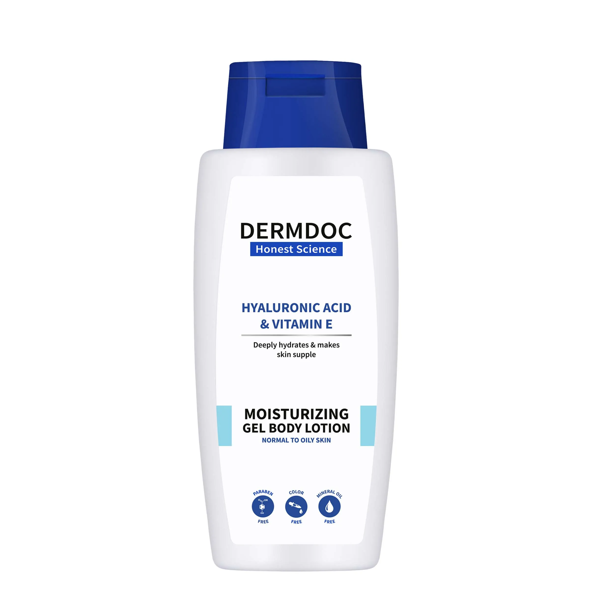 Dermdoc Hyaluronic Acid & Vitamin E Moisturizing Gel Body Lotion Normal to Oily Skin (200 ml)