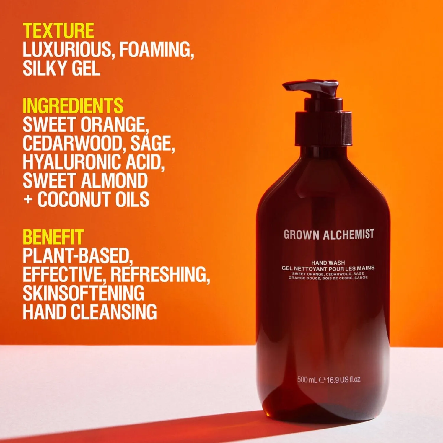 Grown Alchemist Hand Wash - Sweet Orange, Cedarwood & Sage (Size Options)