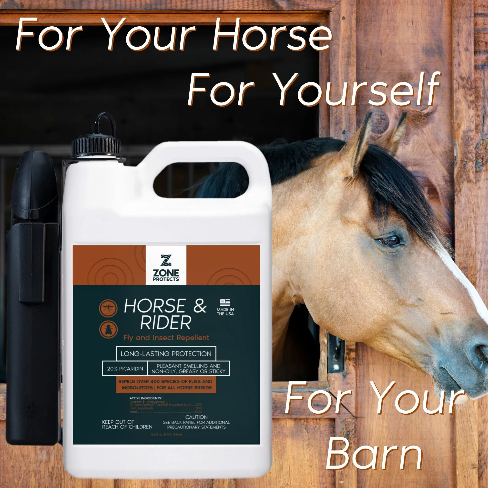 Horse & Rider Equine Fly/Insect Repellent Spray, Gallon