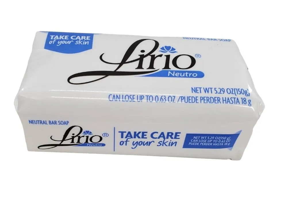 Lirio Neutro Jabon natural Bar soap 5.29OZ (150g) Pack of 1