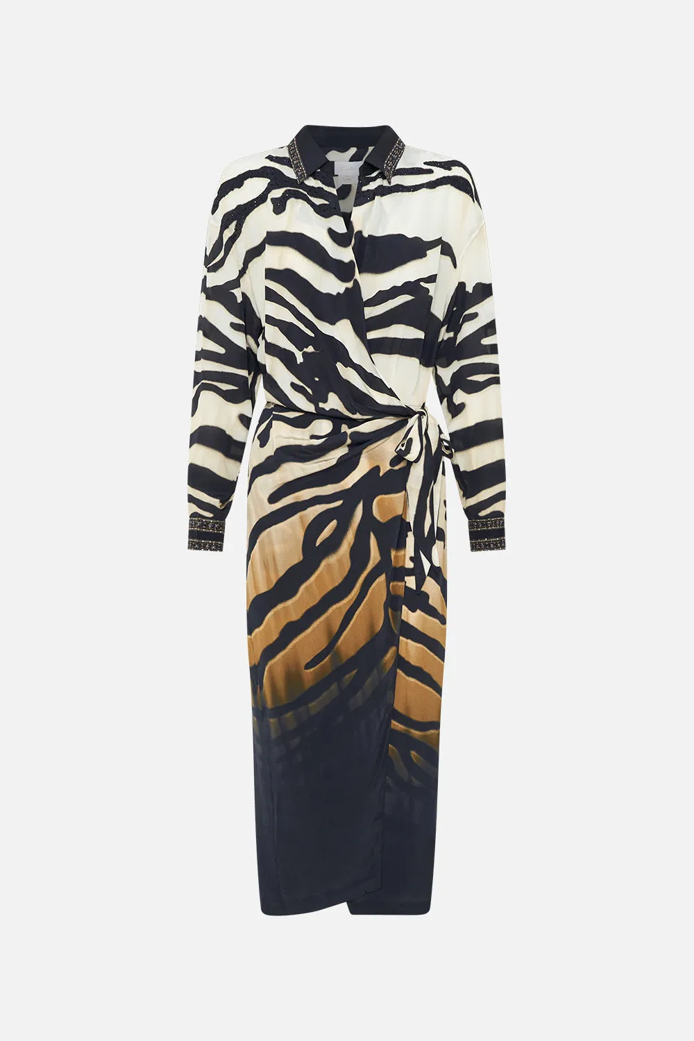 TWIST FRONT SHIRT DRESS TAME MY TIGER